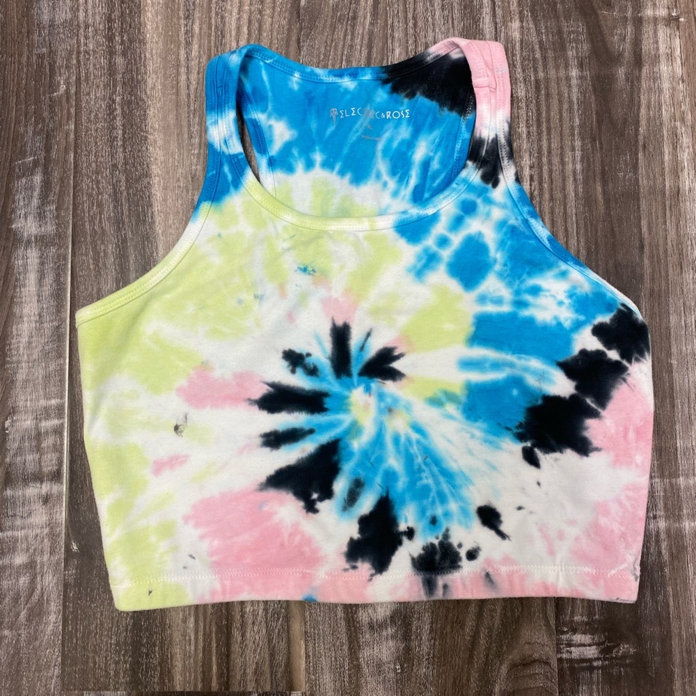 NWT ELECTRIC & ROSE Tie-Dye Sports Bra